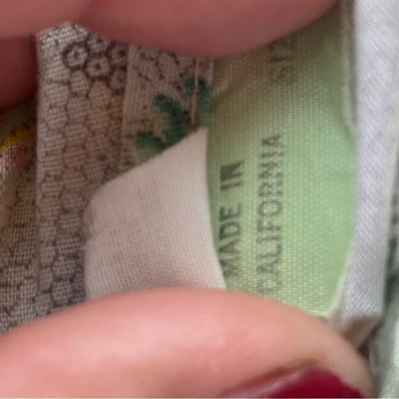 Vintage 70’s Maxi Dress Winged Laced Sleeves 24” waist - Picture 12 of 14